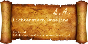 Lichtenstern Angelina névjegykártya